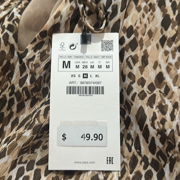 Zara long sleeved print dress - Picture 2 of 5